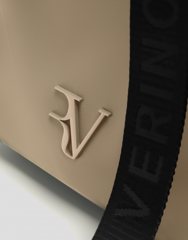 Hobo Violet M handbag in beige nylon