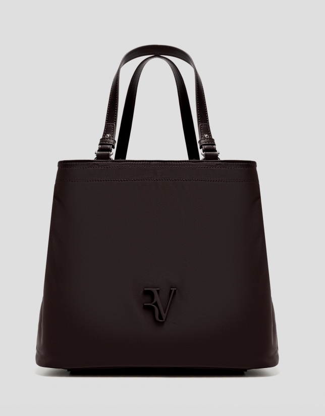 Bolso de mano Hobo Violeta M nailon marrón