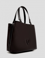 Bolso de mano Hobo Violeta M nailon marrón
