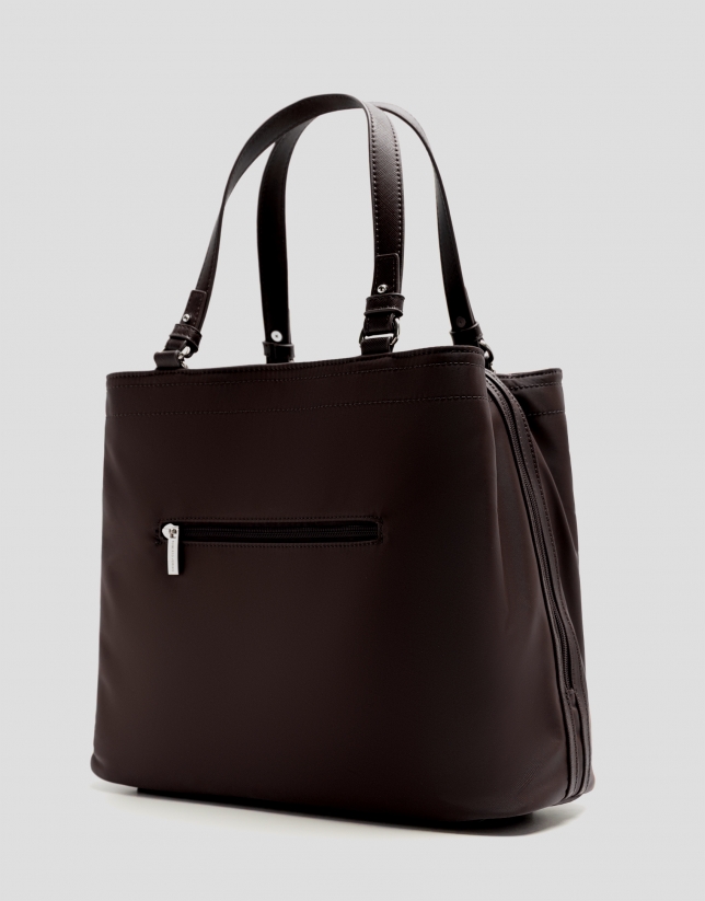 Bolso de mano Hobo Violeta M nailon marrón