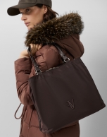Bolso de mano Hobo Violeta M nailon marrón