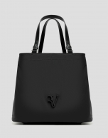 Bolso de mano Hobo Violeta M nailon negro
