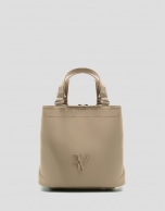 Bolso de mano Hobo Violeta S nailon beige