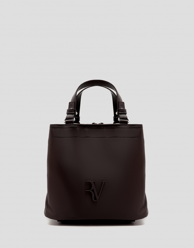 Bolso de mano Hobo Violeta S nailon marrón