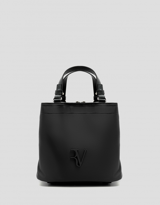 Bolso de mano Hobo Violeta S nailon negro