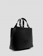 Bolso de mano Hobo Violeta S nailon negro