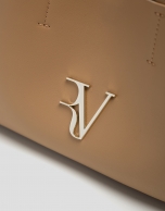 Bruna Shopper mini camel leather bag