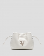 Daniela shoulder bag in ecru leather