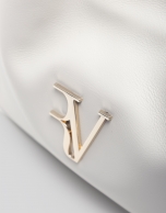 Daniela shoulder bag in ecru leather