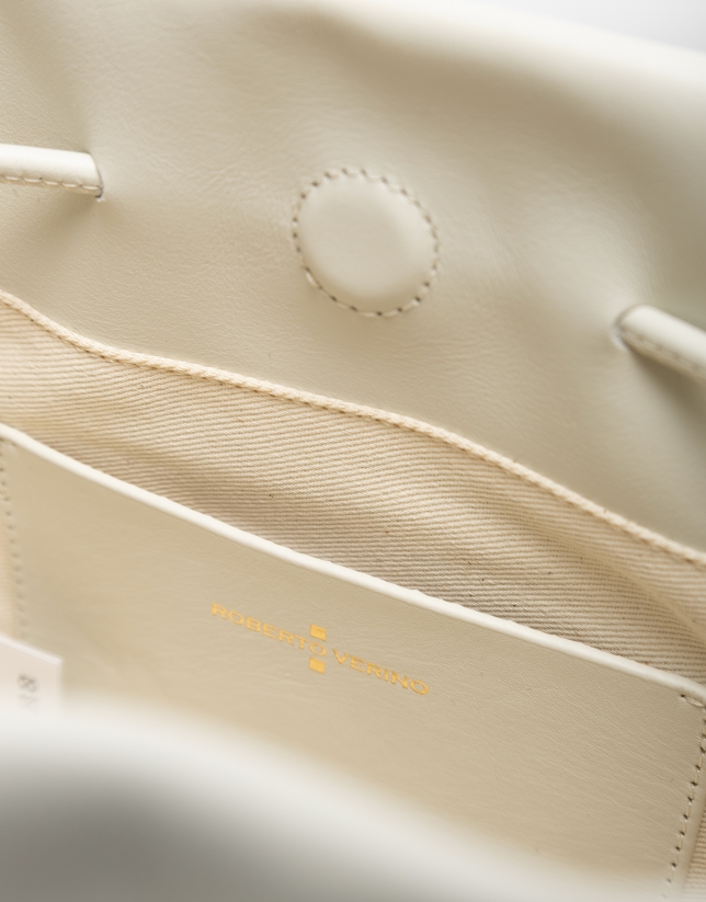 Daniela raw leather shoulder bag
