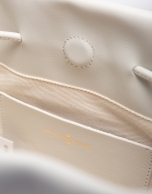 Daniela shoulder bag in ecru leather