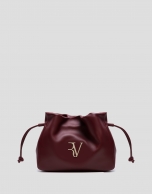 Daniela burgundy leather shoulder bag