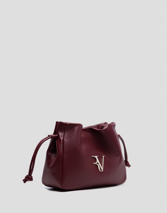 Daniela burgundy leather shoulder bag