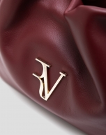Daniela burgundy leather shoulder bag