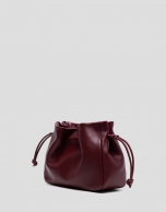 Daniela burgundy leather shoulder bag