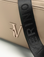 Bolso bandolera Violeta nailon beige