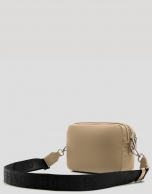 Violet beige nylon shoulder bag