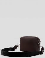 Violet brown nylon shoulder bag