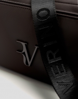 Violet brown nylon shoulder bag