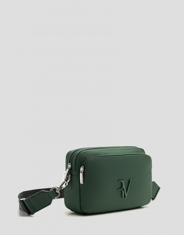 Violet green nylon shoulder bag
