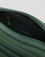 Violet green nylon shoulder bag
