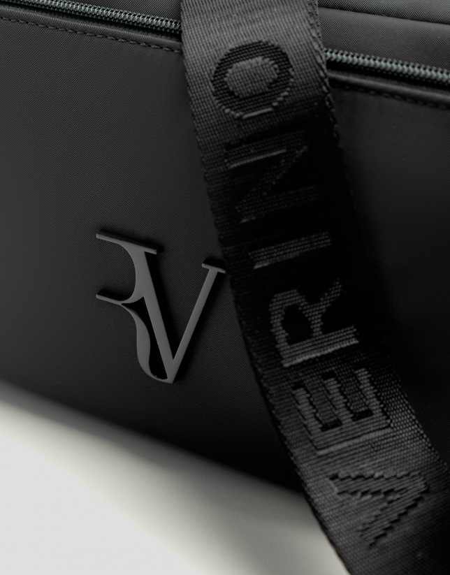 Violeta black nylon shoulder bag