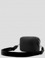 Violet black nylon shoulder bag