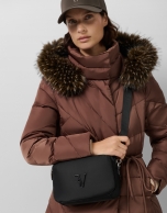 Violeta black nylon shoulder bag