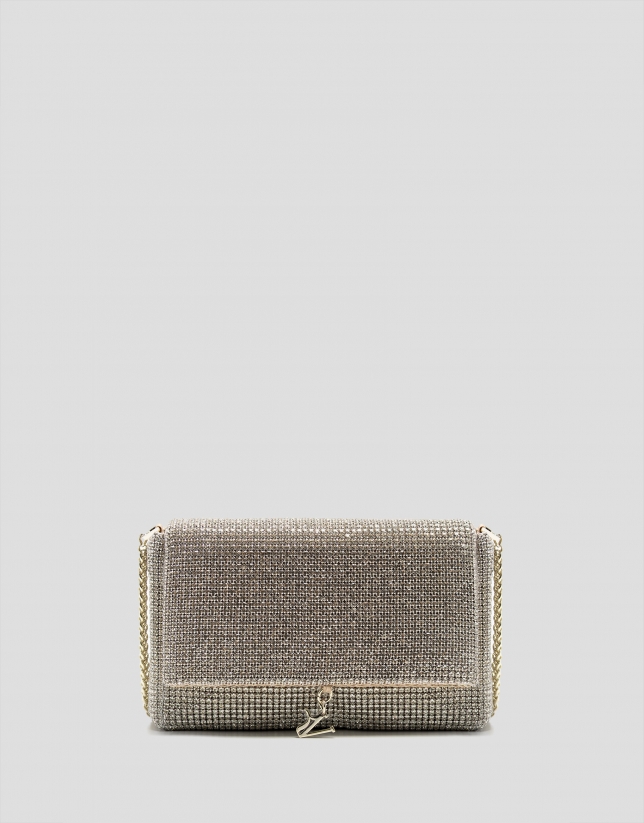 Aretha Mini Gold clutch bag