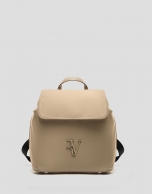 Violet beige nylon backpack