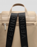 Violet beige nylon backpack