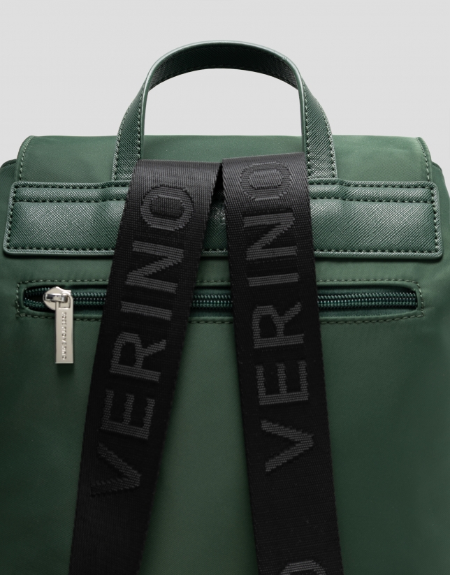 Violet green nylon backpack