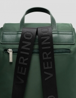 Violet green nylon backpack