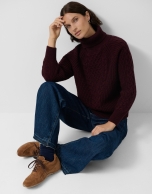 Brown suede leather sports shoe