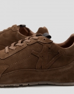 Brown suede trainers