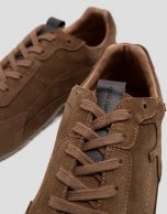 Brown suede trainers
