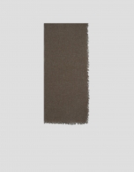 Brown melange wool scarf