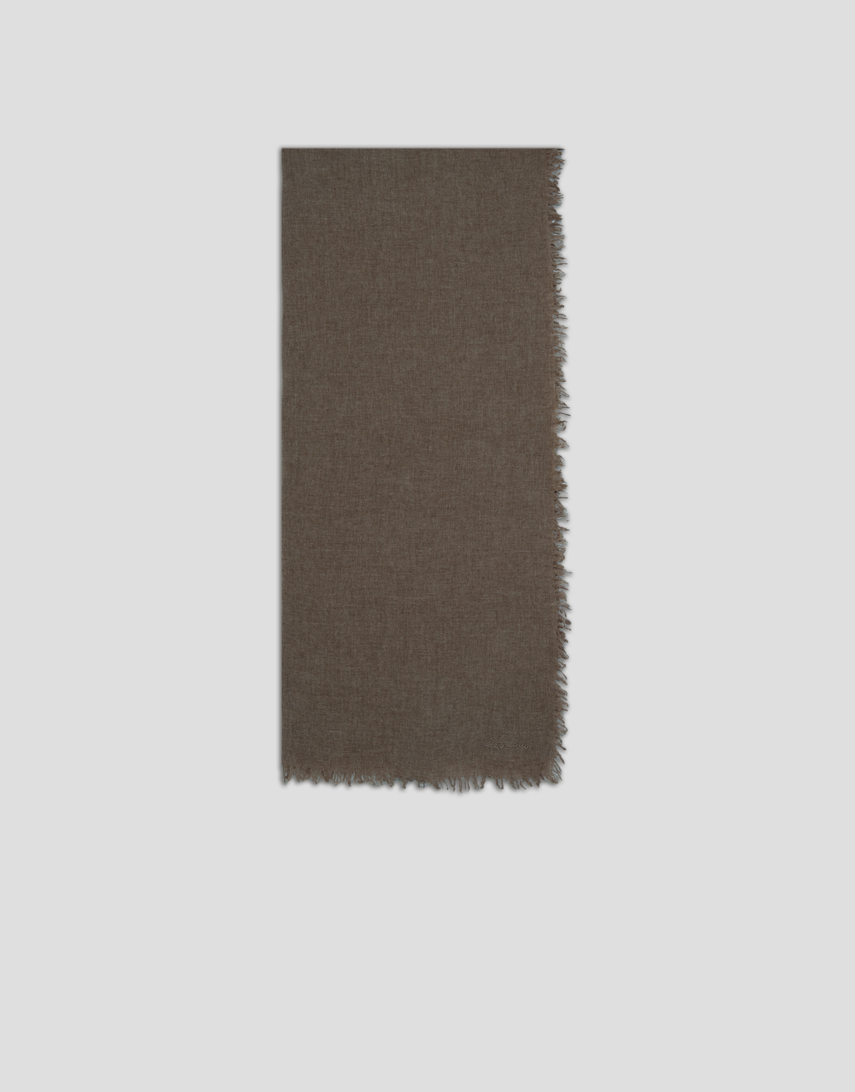 Brown melange wool scarf