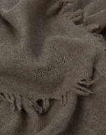 Brown melange wool scarf