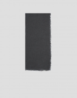 Dark grey melange wool scarf