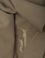 Camel melange wool wrap scarf"