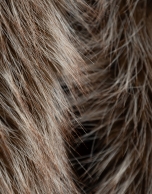Dark brown maxi scarf combined with a soft collar