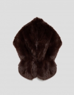 Large brown fur effect stole