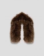 Small brown fur effect wrap stole