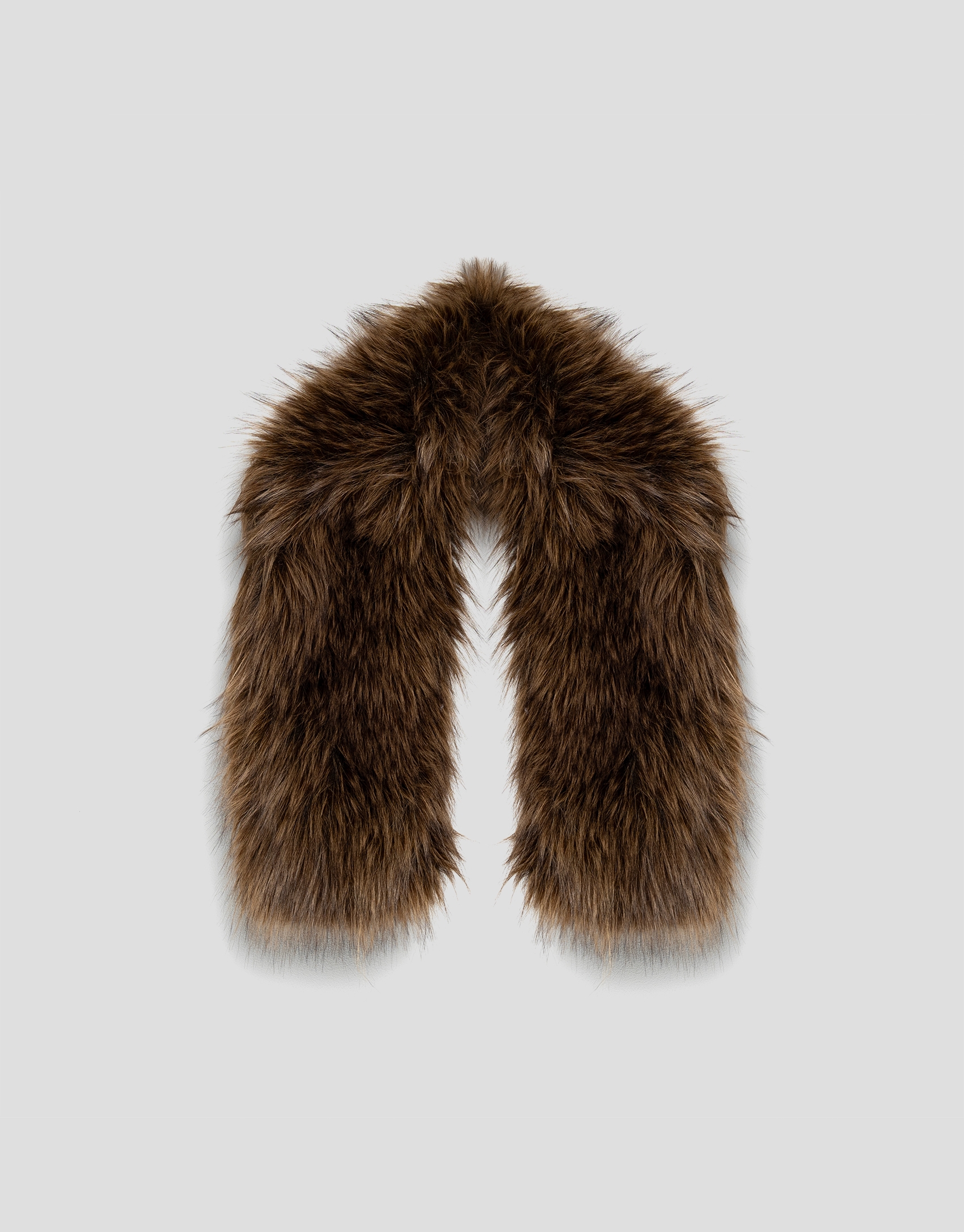 Small brown fur effect wrap stole