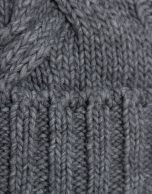Bufanda en lana y alpaca gris claro con diseño de ochos