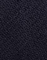 Navy geometric jacquard silk/wool tie
