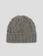 Beige wool and alpaca hat