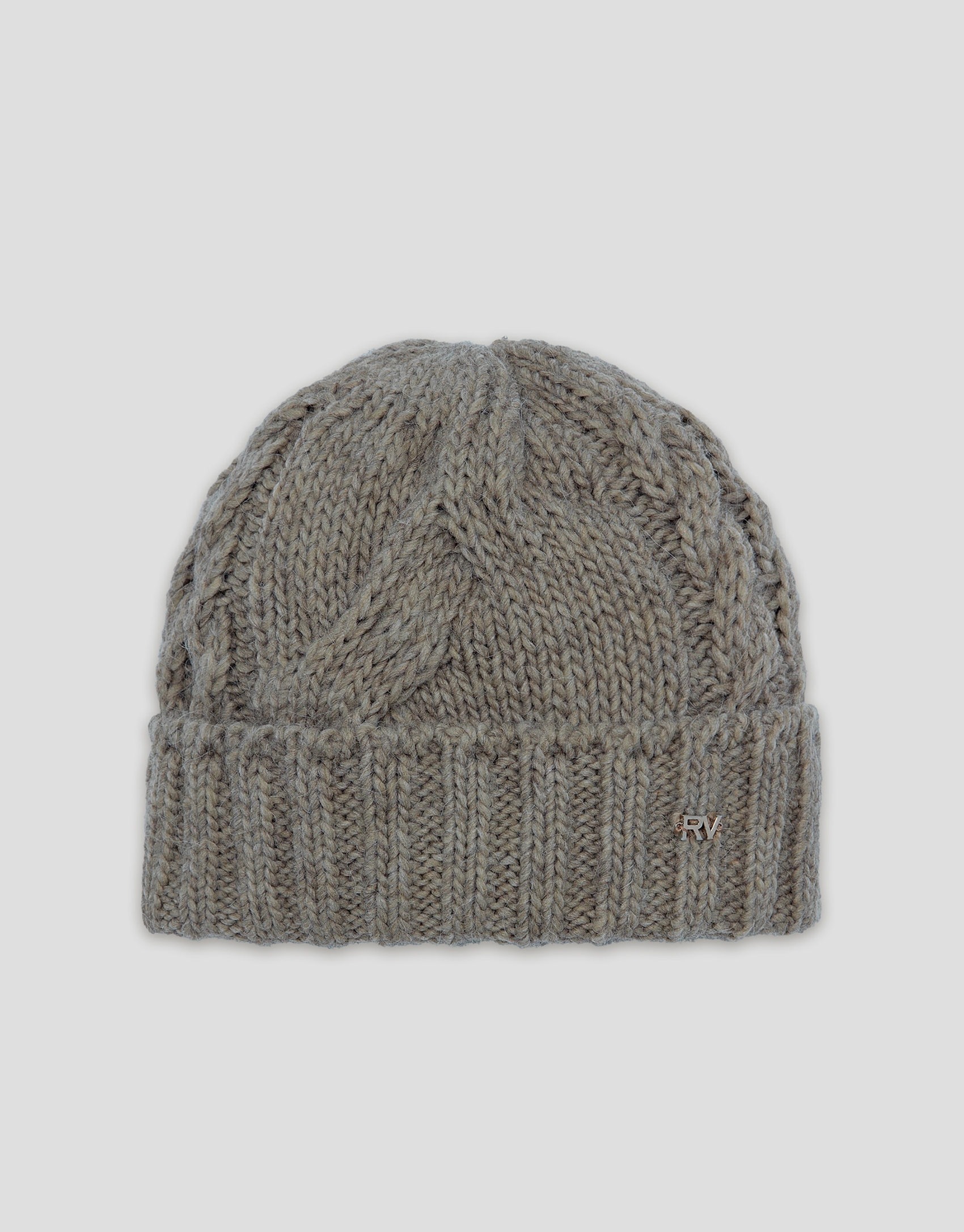 Gorro en lana y alpaca beige