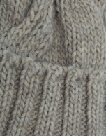 Beige wool and alpaca hat